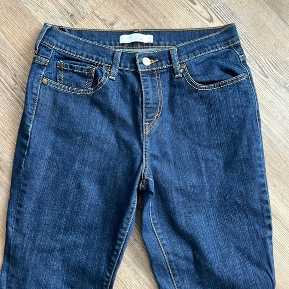 Levi's Womens Boot Cut 515 Jeans WPL-423 Dark Wash Mid Rise Size 8 Long - Picture 3 of 7